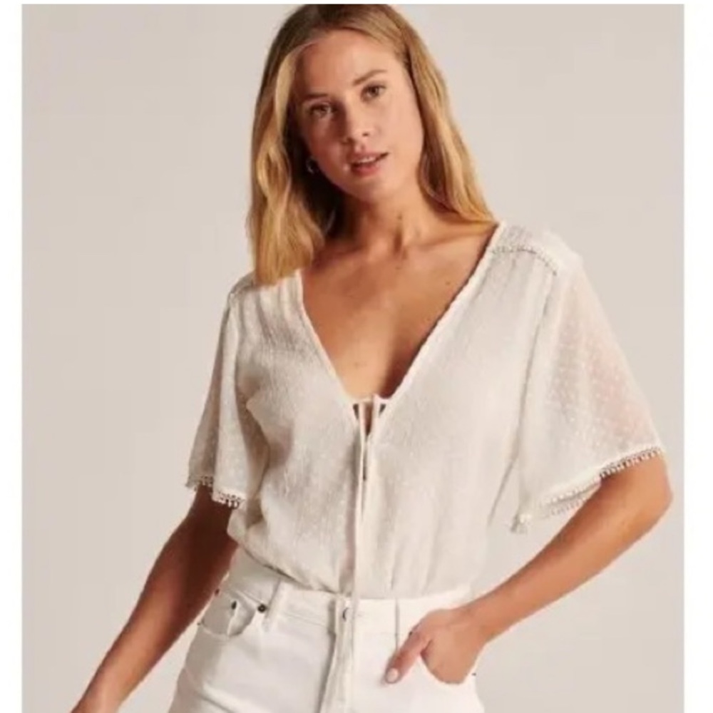 Abercrombie & Fitch Dotted Swiss bodysuit